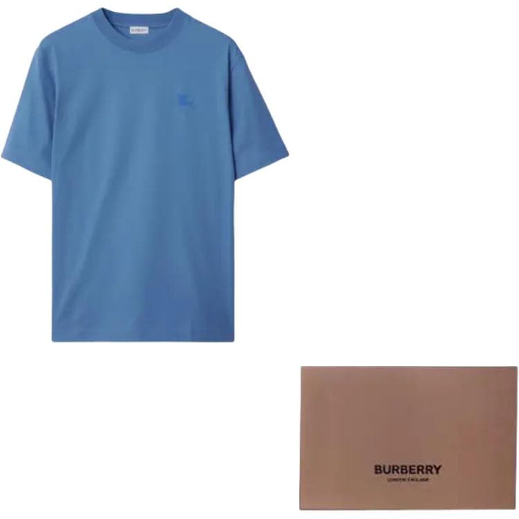 Футболка Burberry Синий Мужской T-Рубашки - изображение 6