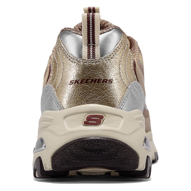 Кроссовки Skechers противоскользящие устойчивые к истиранию низкие топы массивные кроссовки женские светлый кофейный - изображение 4