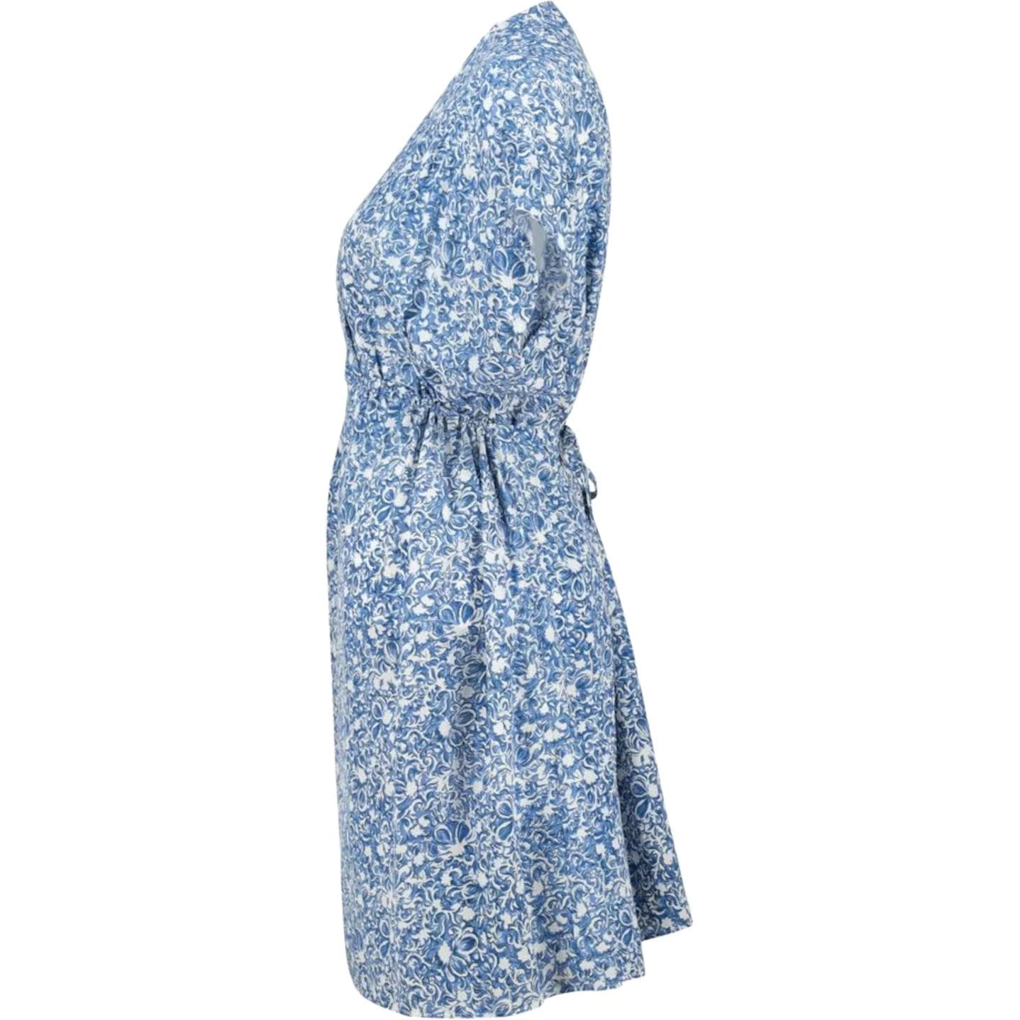Платье WEEKEND MaxMara Короткое платье с короткими рукавами женское синее - изображение 2