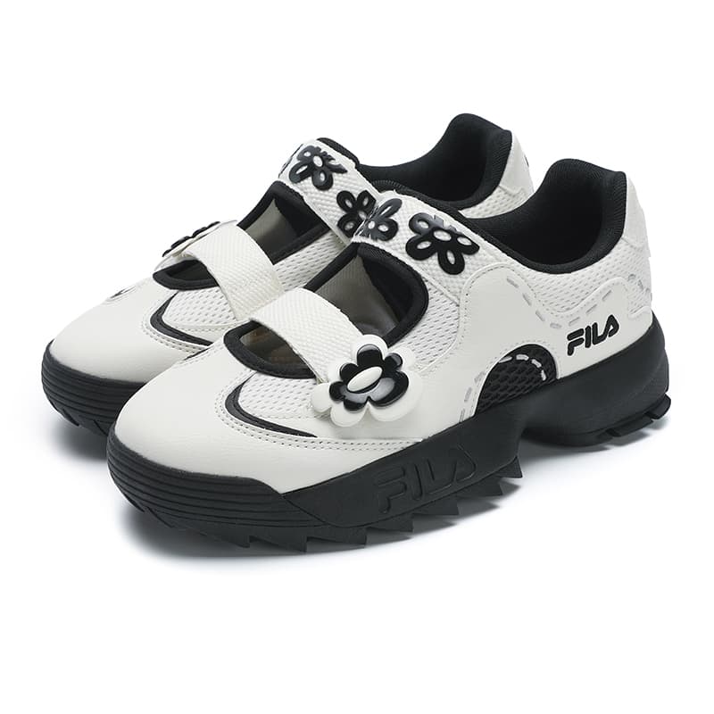 Кроссовки FILA DISRUPTOR 2 FLOWER Повседневная обувь Женская Белый Черный - изображение 3