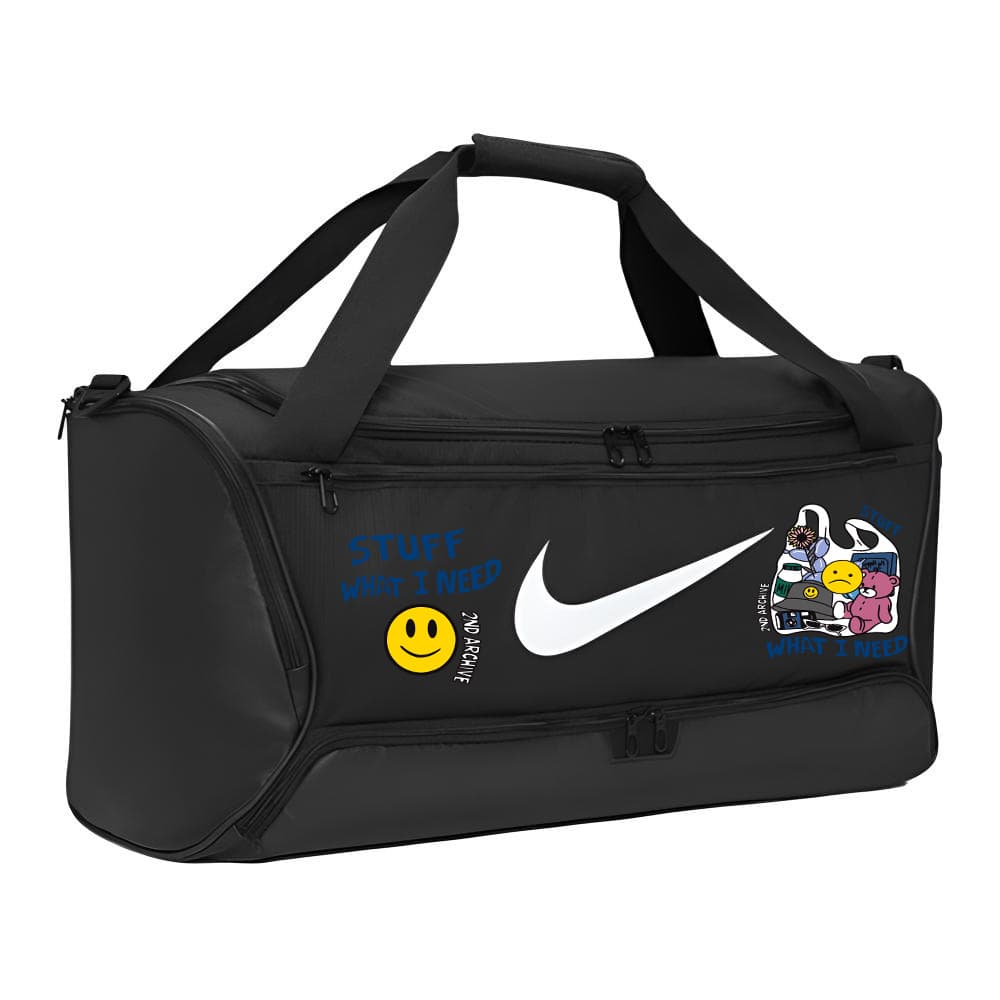 NIKE Ткань Узорный принт Дорожная сумка Унисекс Черный - изображение 2