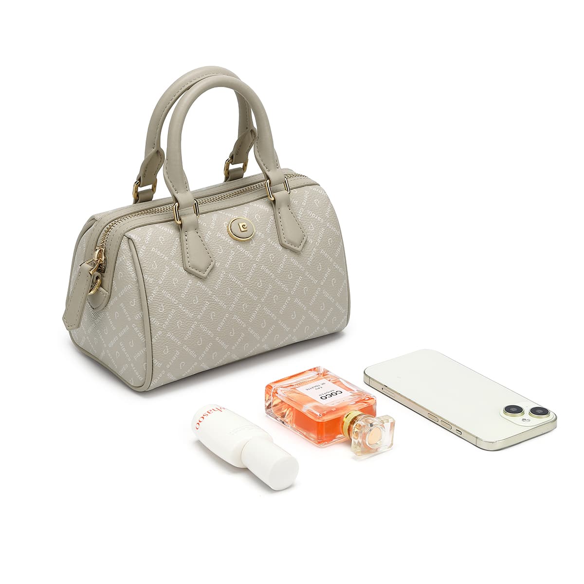 Сумка PIERRE CARDIN ПВХ Бостон Сумка Сумка через плечо Сумка Обычная (Стандартная) Женская Бежевая - изображение 10