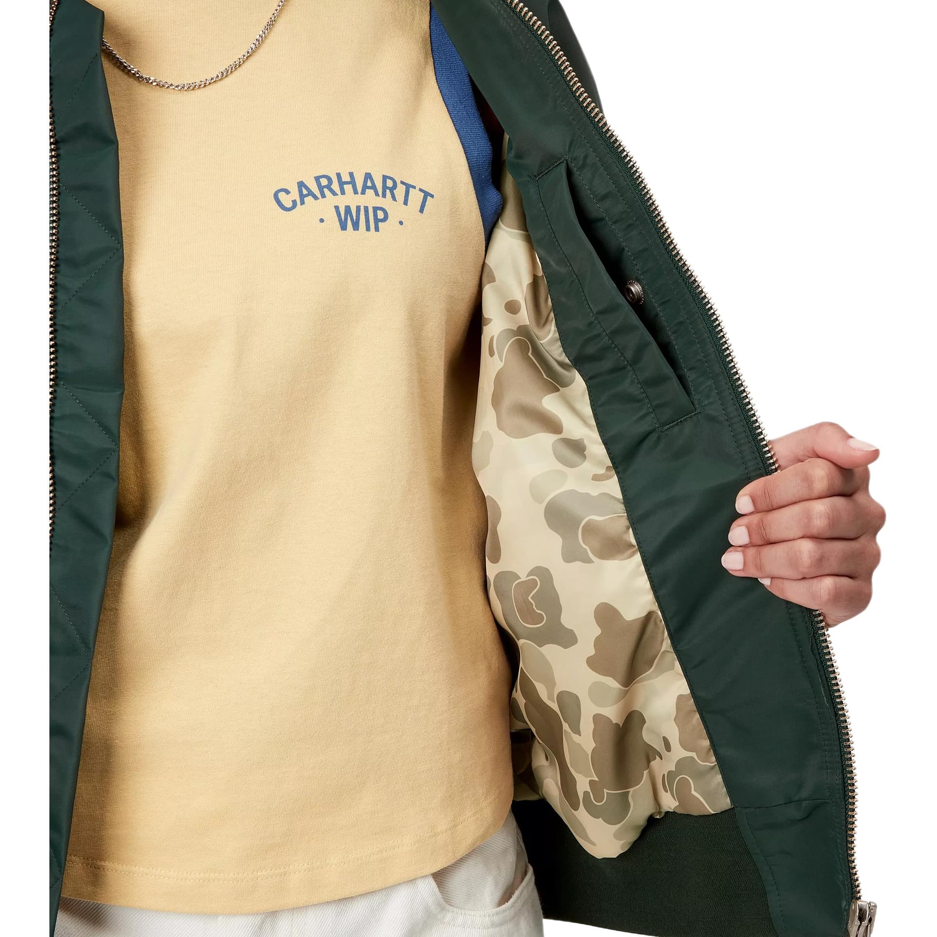 Куртка Carhartt WIP W' SS25 Otley Bomber Куртка Женская Зеленая - изображение 4