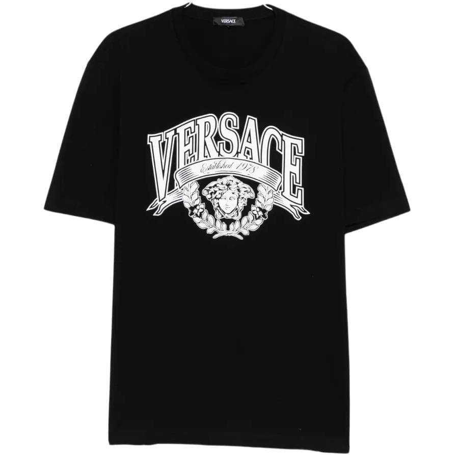 Футболка VERSACE Мужские черные T-рубашки - изображение 1