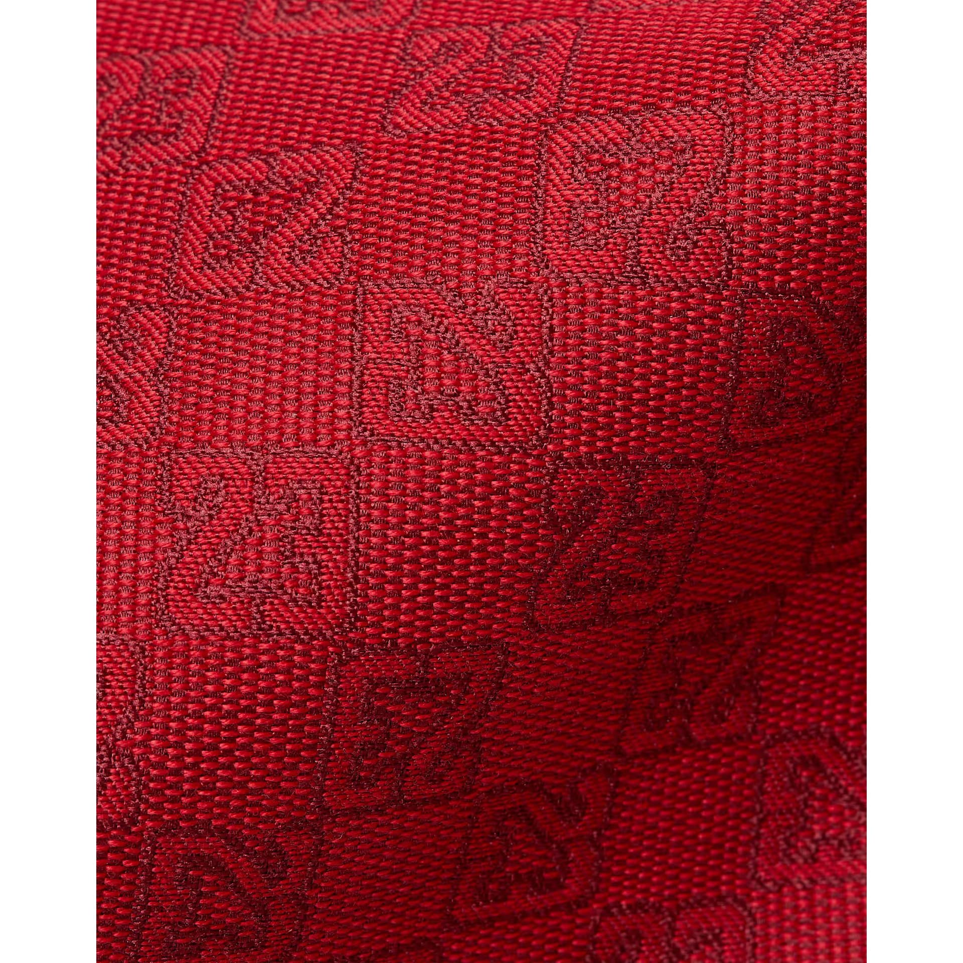 Jordan x Monogram 25L Классический логотип Полиэстер Дорожные сумки Унисекс Парный Ярко-красный - изображение 6