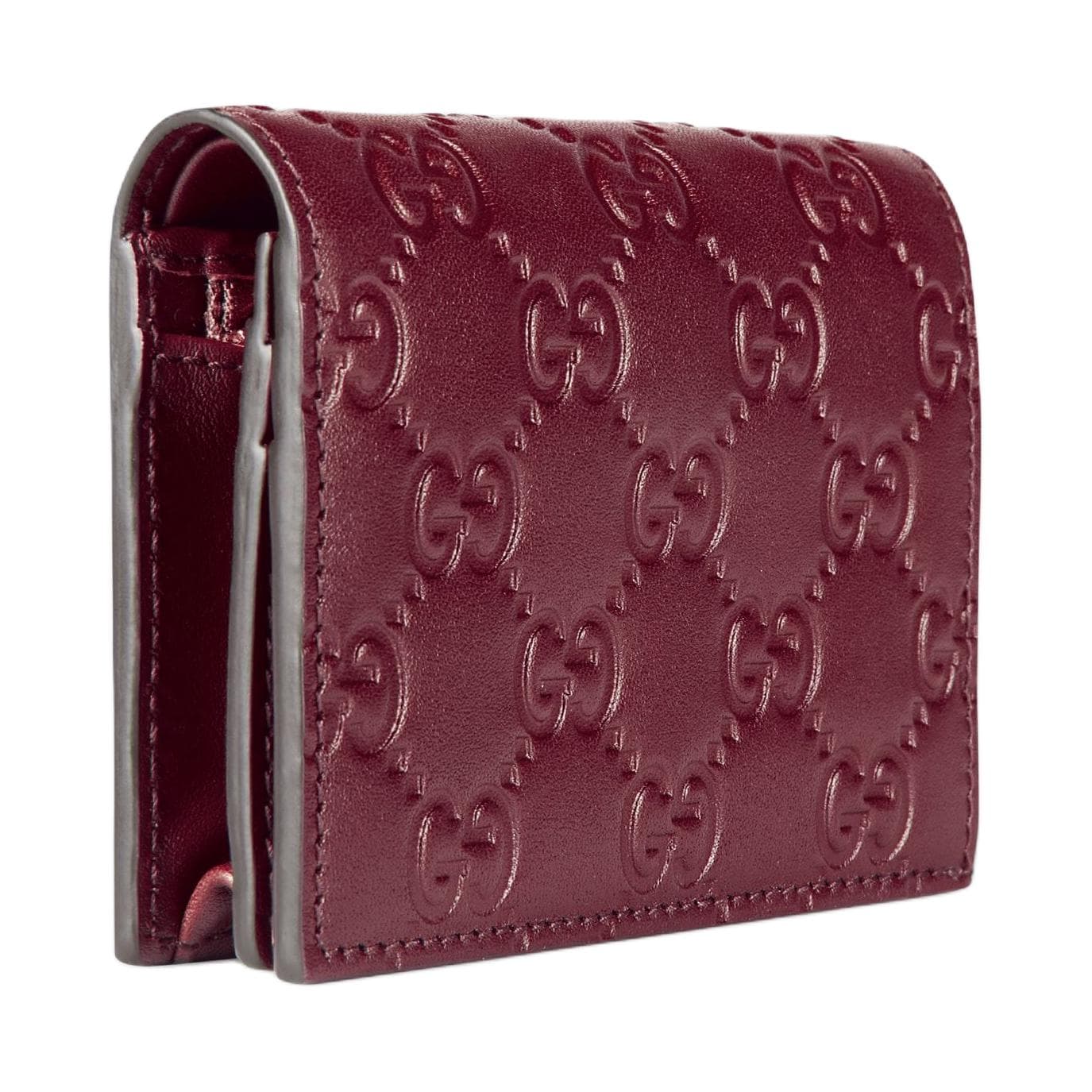 Кошелек GUCCI GG Emblem Кожа Кошелек Маленький Женский Красный - изображение 2