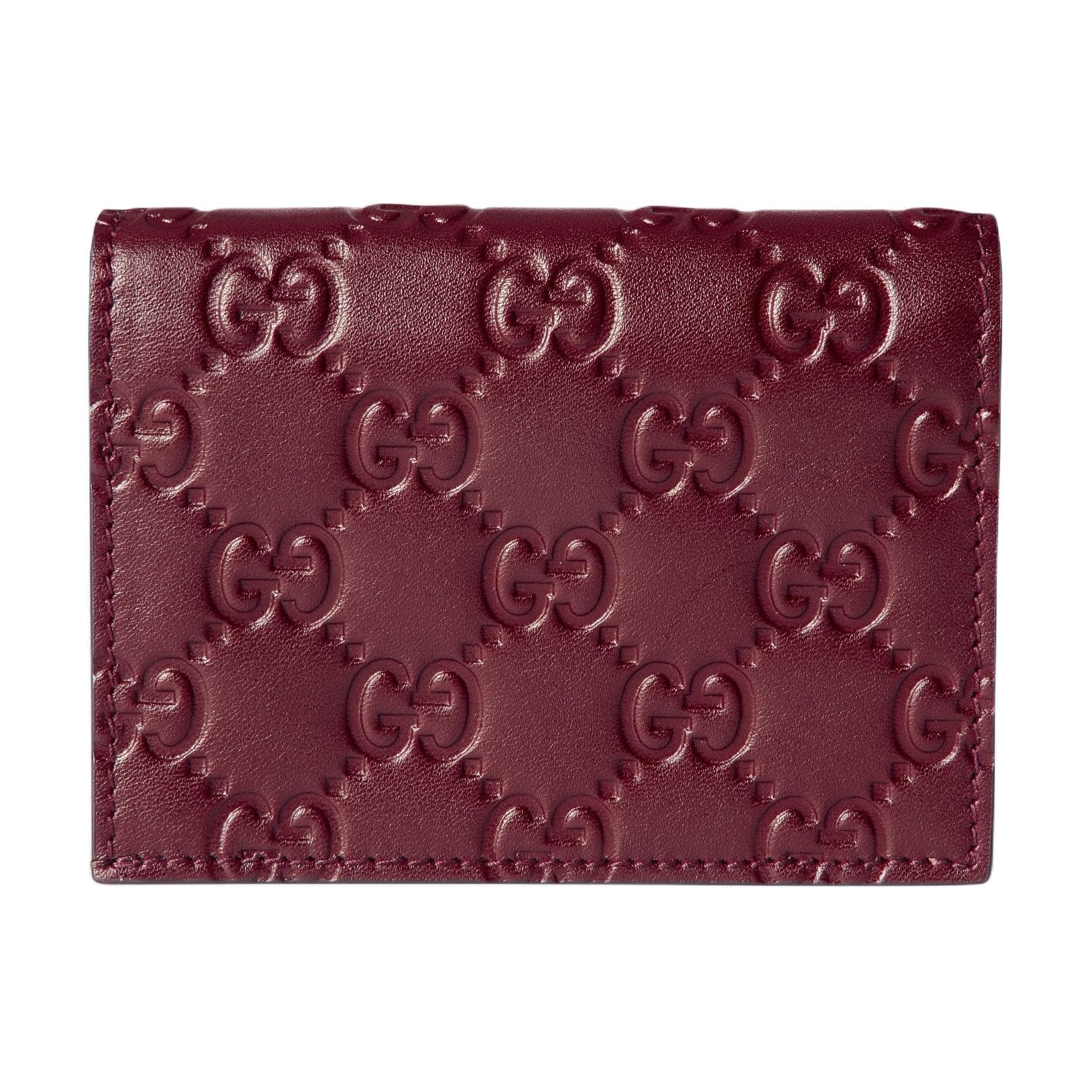 Кошелек GUCCI GG Emblem Кожа Кошелек Маленький Женский Красный - изображение 3