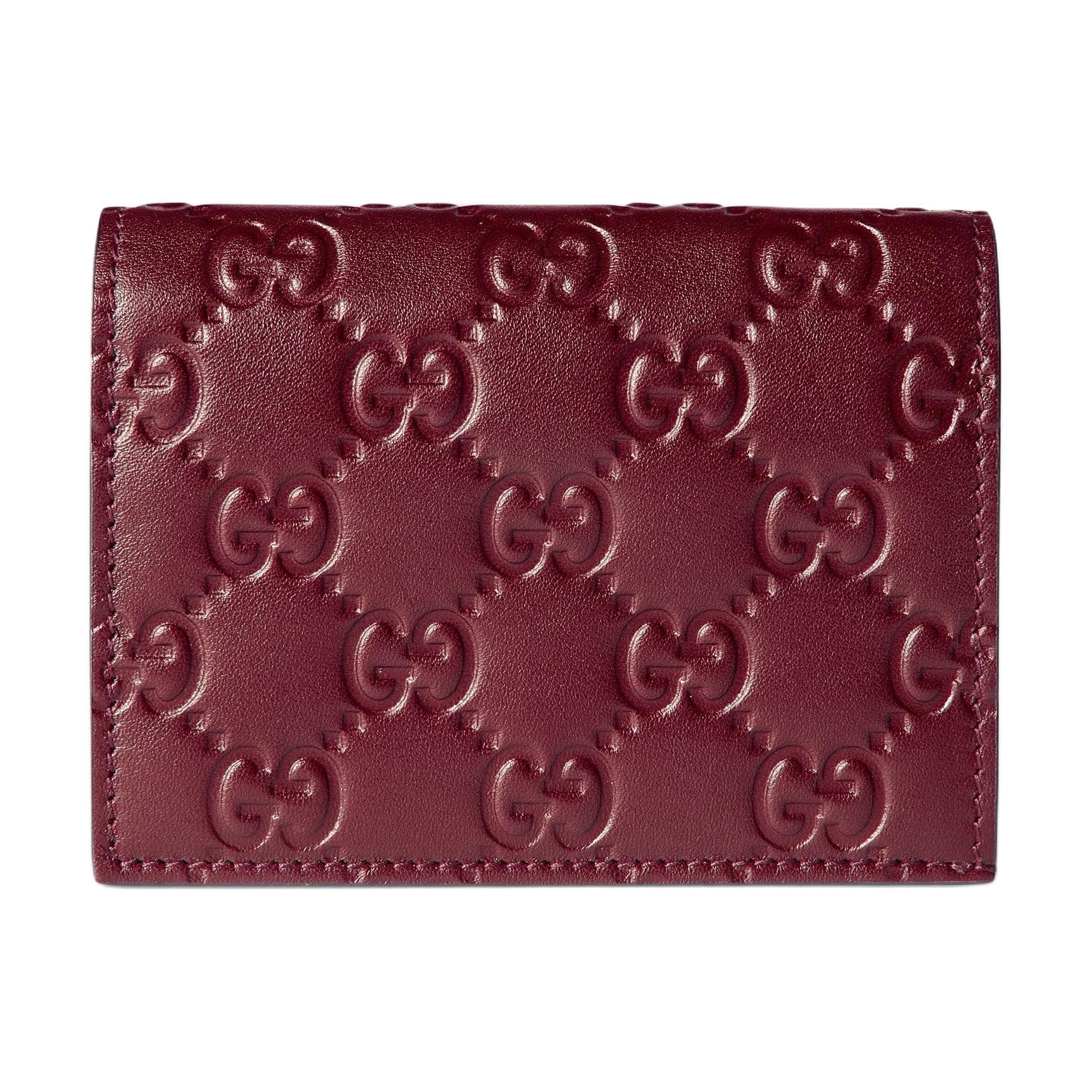Кошелек GUCCI GG Emblem Кожа Кошелек Маленький Женский Красный - изображение 1