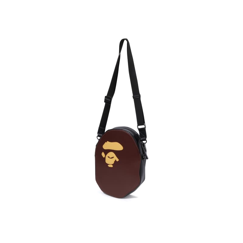 Мини-сумка A BATHING APE ПУ (полиуретан) Сумка через плечо Сумка на плечо Унисекс Кофейный - изображение 2