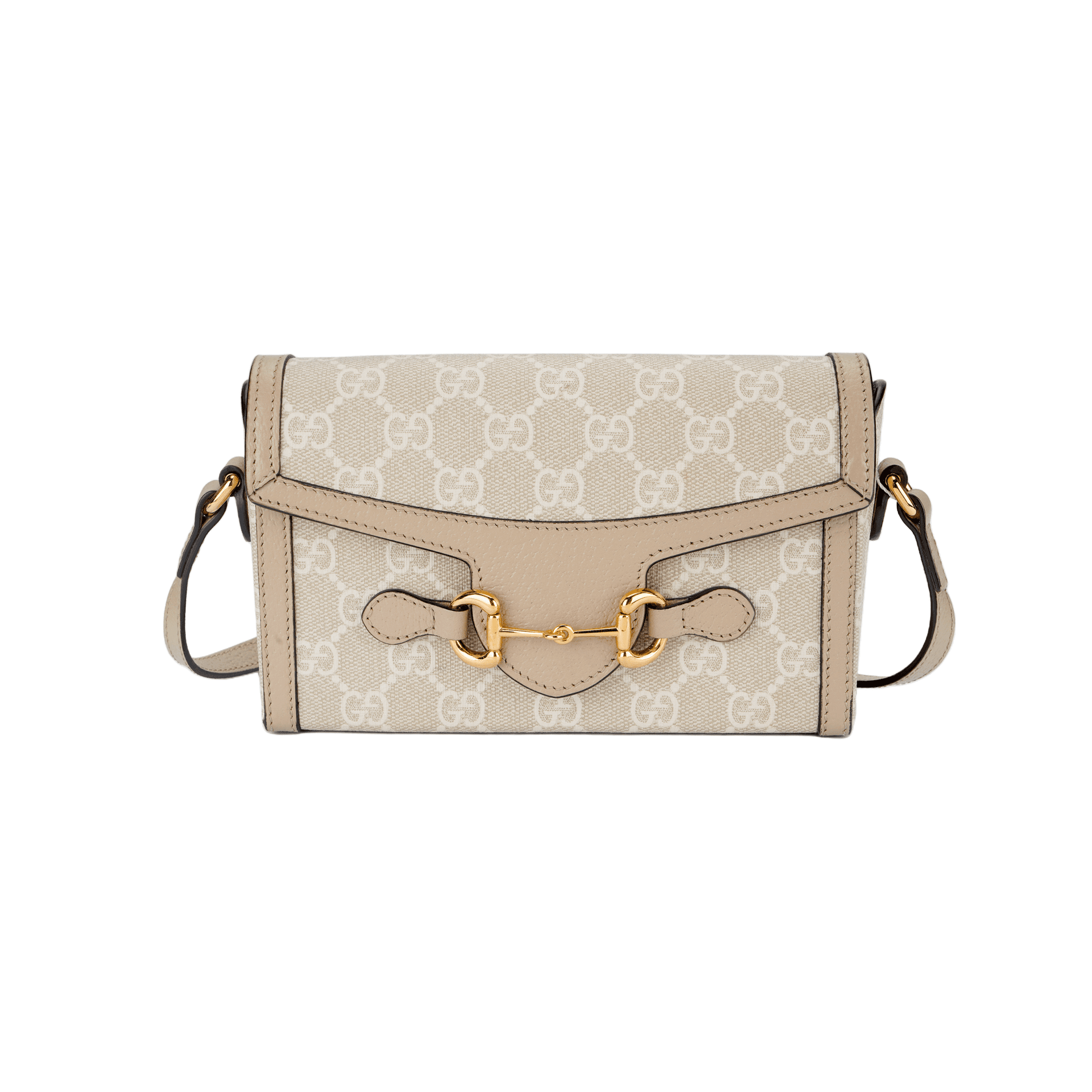 Сумка через плечо Gucci Horsebit 1955 Mini Beige/White - изображение 1