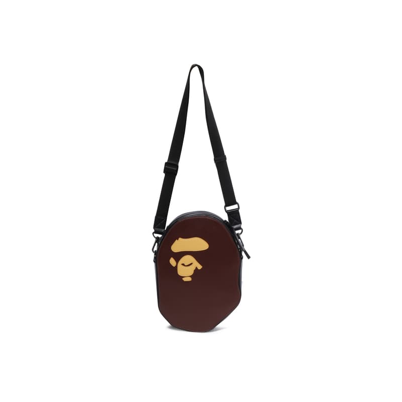 Мини-сумка A BATHING APE ПУ (полиуретан) Сумка через плечо Сумка на плечо Унисекс Кофейный - изображение 1