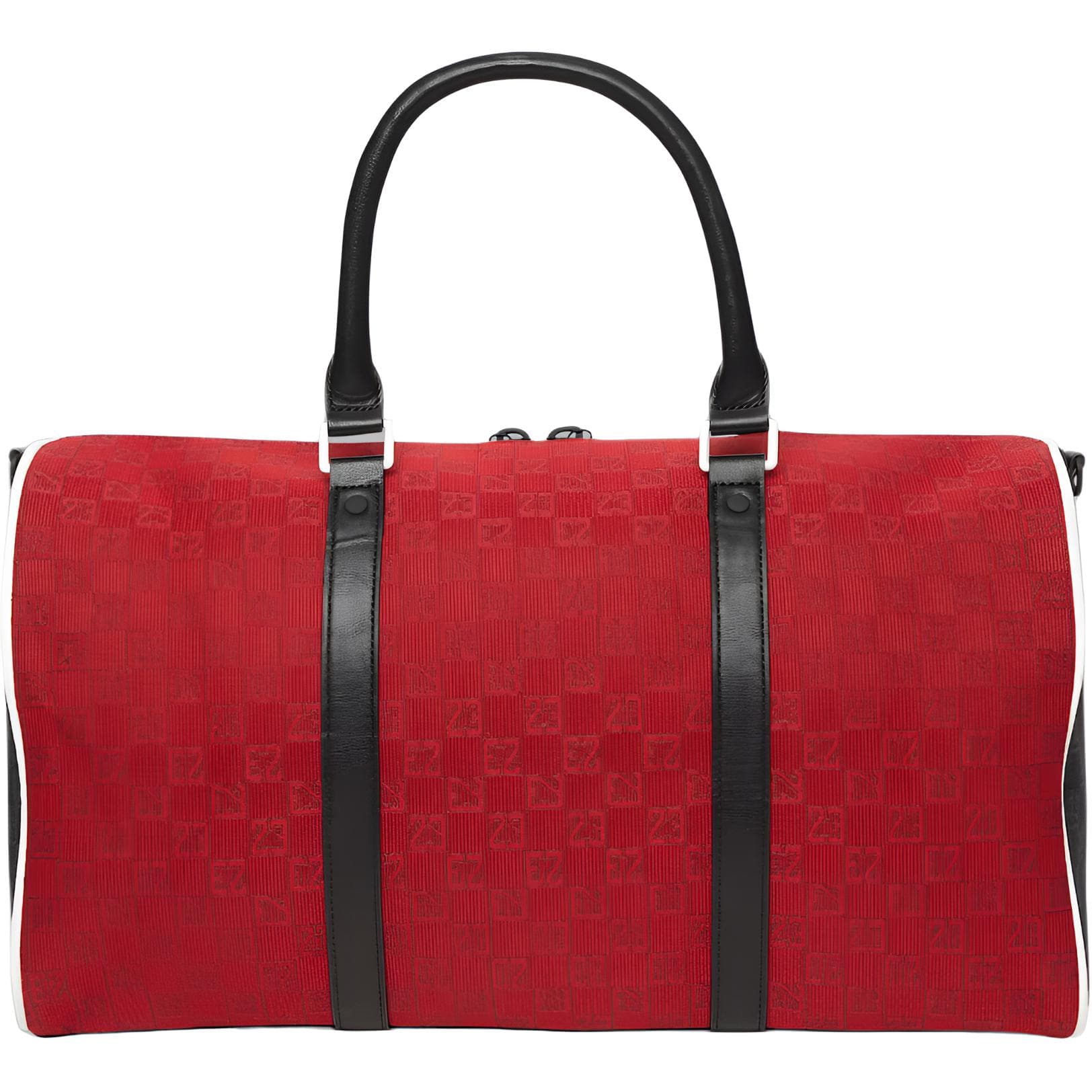 Jordan x Monogram 25L Классический логотип Полиэстер Дорожные сумки Унисекс Парный Ярко-красный - изображение 3