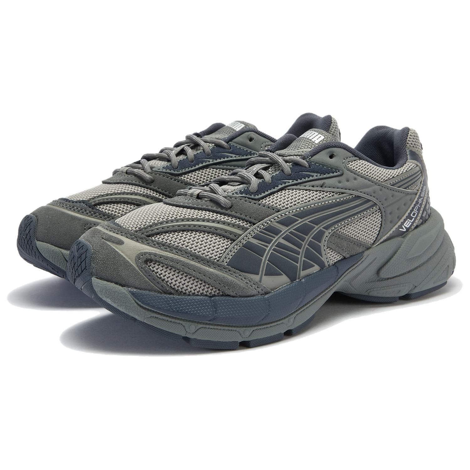 Кроссовки PUMA Velophasis Дышащий Low Топ Массивные кроссовки Унисекс Серый - изображение 3