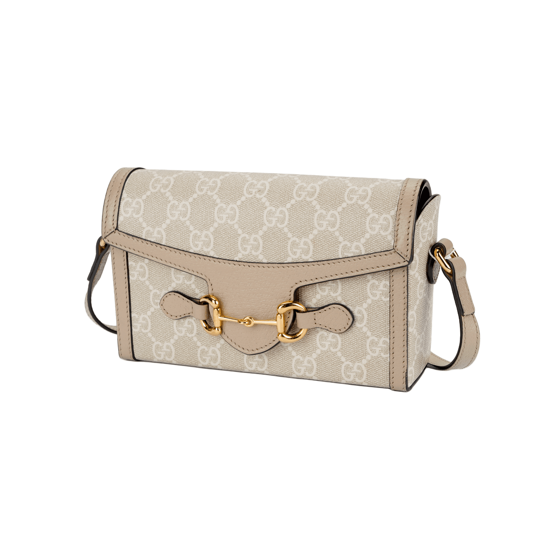 Сумка через плечо Gucci Horsebit 1955 Mini Beige/White - изображение 2