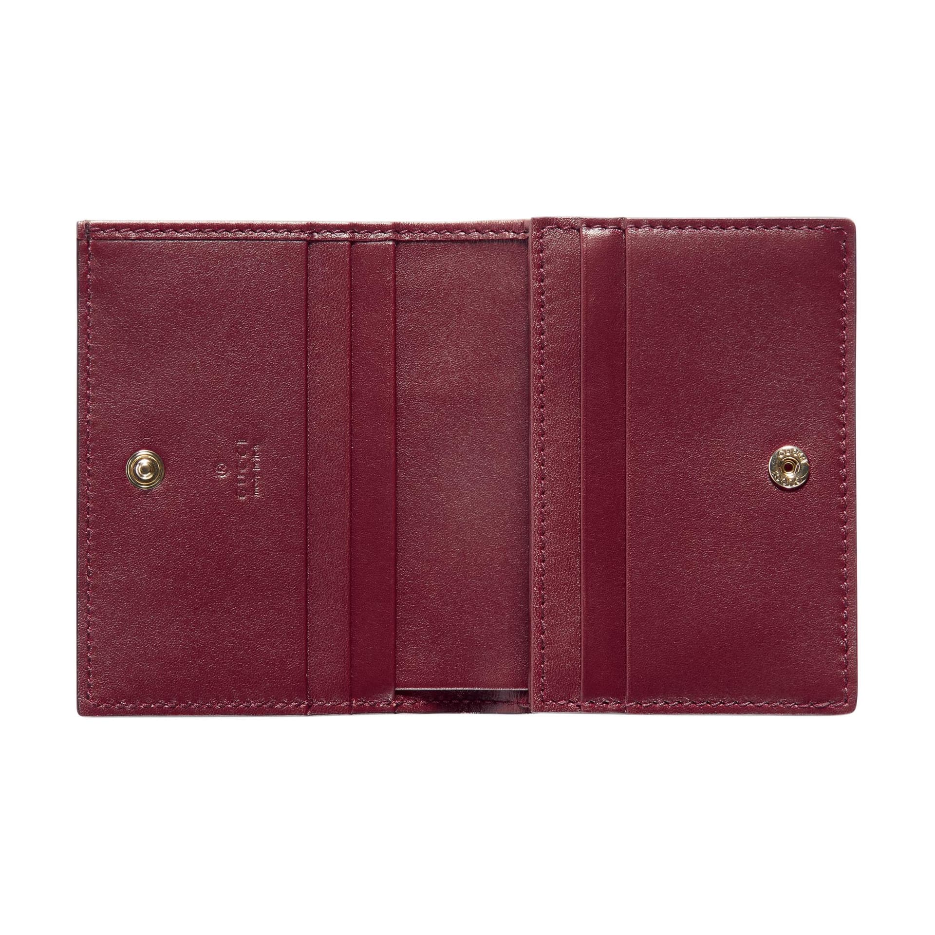 Кошелек GUCCI GG Emblem Кожа Кошелек Маленький Женский Красный - изображение 4