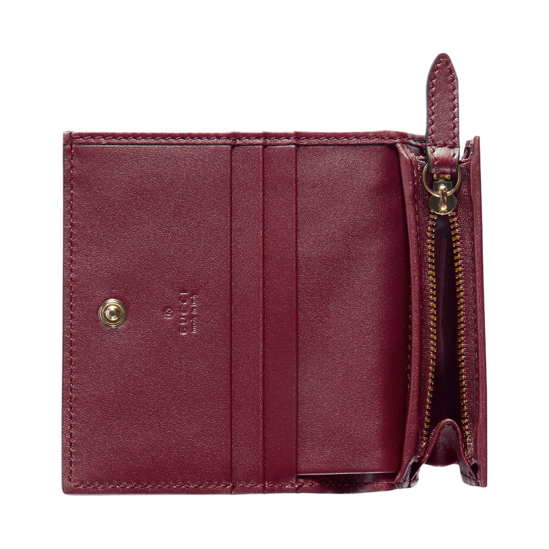 Кошелек GUCCI GG Emblem Кожа Кошелек Маленький Женский Красный - изображение 6