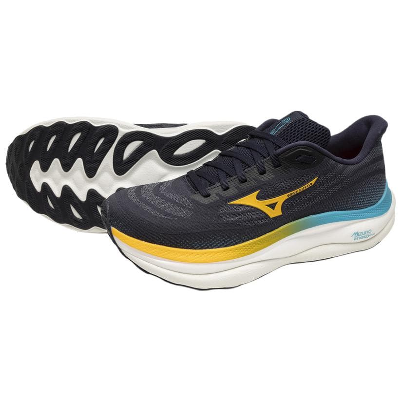 Кроссовки для бега Mizuno WAVE SKY 9 Классический и универсальный Дышащий Low Топ Беговые кроссовки Мужской Синий - изображение 5
