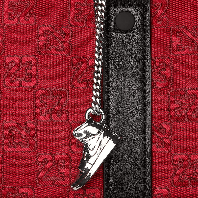 Jordan x Monogram 25L Классический логотип Полиэстер Дорожные сумки Унисекс Парный Ярко-красный - изображение 7