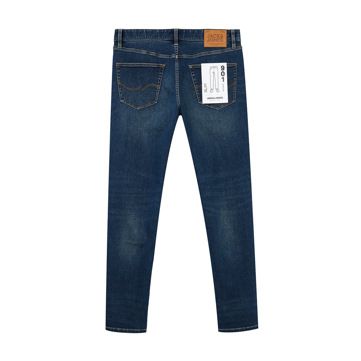 Штаны JACK&JONES Мужские модные облегающие темно-синие брюки премиум прямого кроя - изображение 2