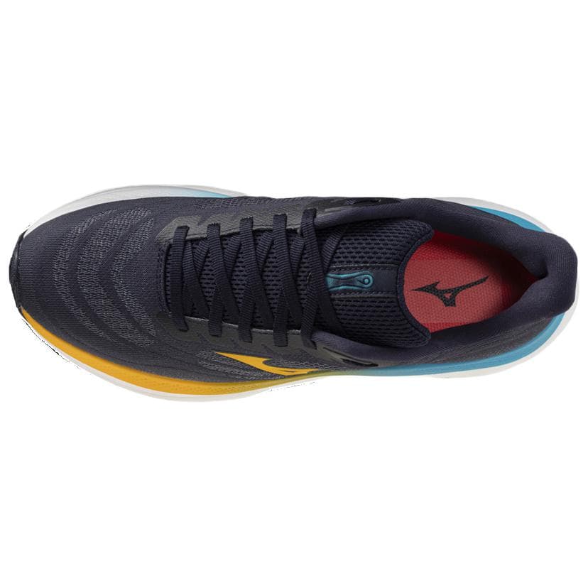 Кроссовки для бега Mizuno WAVE SKY 9 Классический и универсальный Дышащий Low Топ Беговые кроссовки Мужской Синий - изображение 4