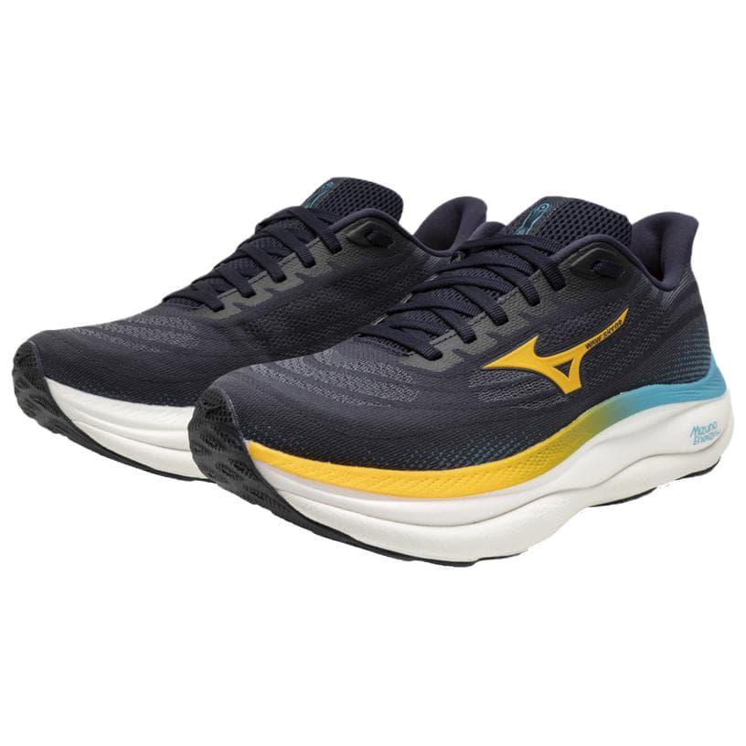 Кроссовки для бега Mizuno WAVE SKY 9 Классический и универсальный Дышащий Low Топ Беговые кроссовки Мужской Синий - изображение 3