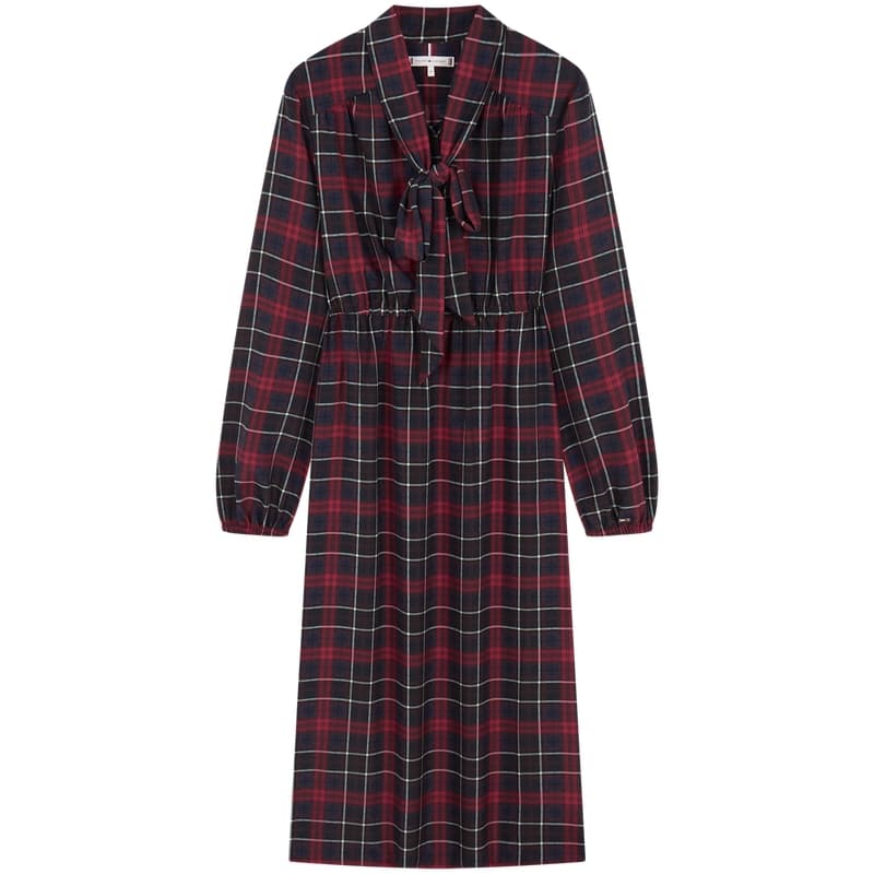 Платье Tommy Hilfiger Длинное платье с длинными рукавами для женщин - изображение 1