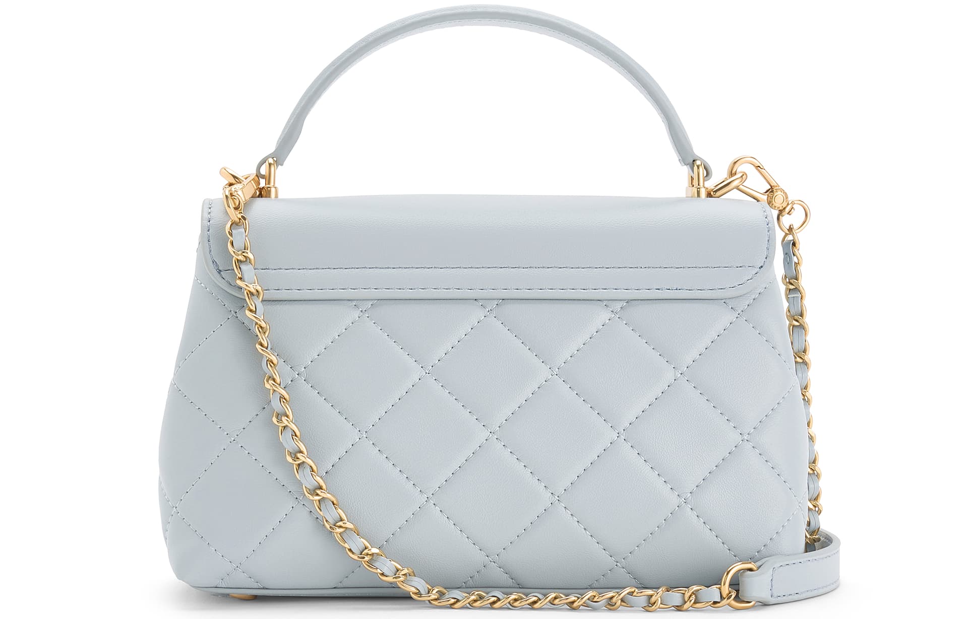 Сумка CHARLES&KEITH Сумка через плечо из PU с ромбовидным узором, маленький размер, женская, кремово-молочный белый/черный/светло-розовый/морская соль голубой - изображение 2