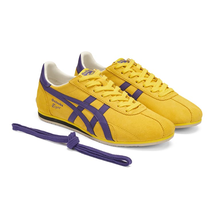 Кроссовки Onitsuka Tiger Runspark Устойчивая к истиранию Низкая Повседневная Обувь Унисекс Желтая - изображение 3