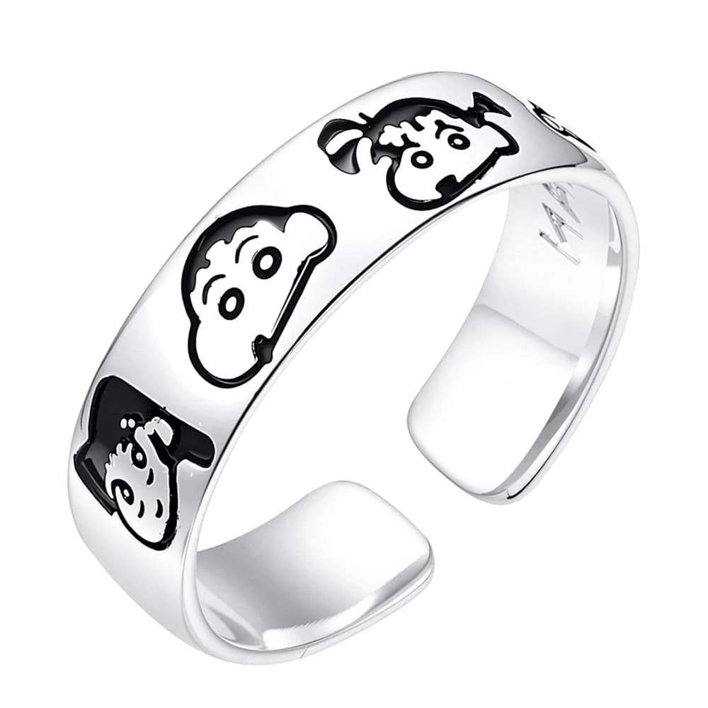 Кольцо Crayon Shinchan Сплав Кольца Женские Серебряные - изображение 1