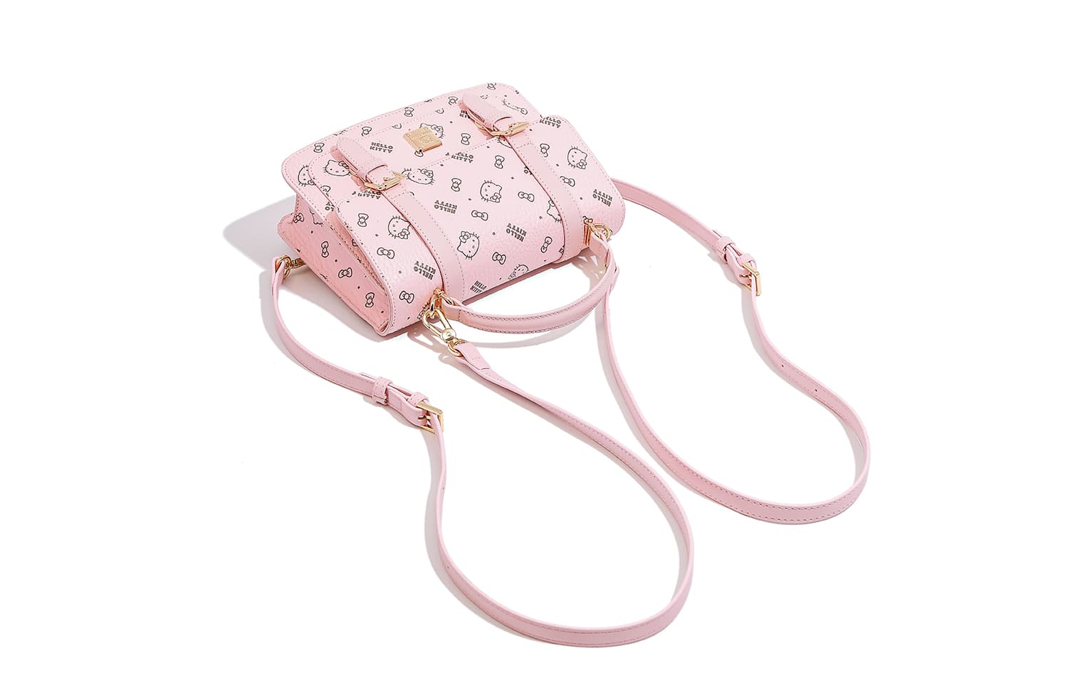 Рюкзак Sanrio MESUCA Mescas Hello Kitty Коллаборация PU (полиуретан) Рюкзак Стандартный Женский Розовый - изображение 4