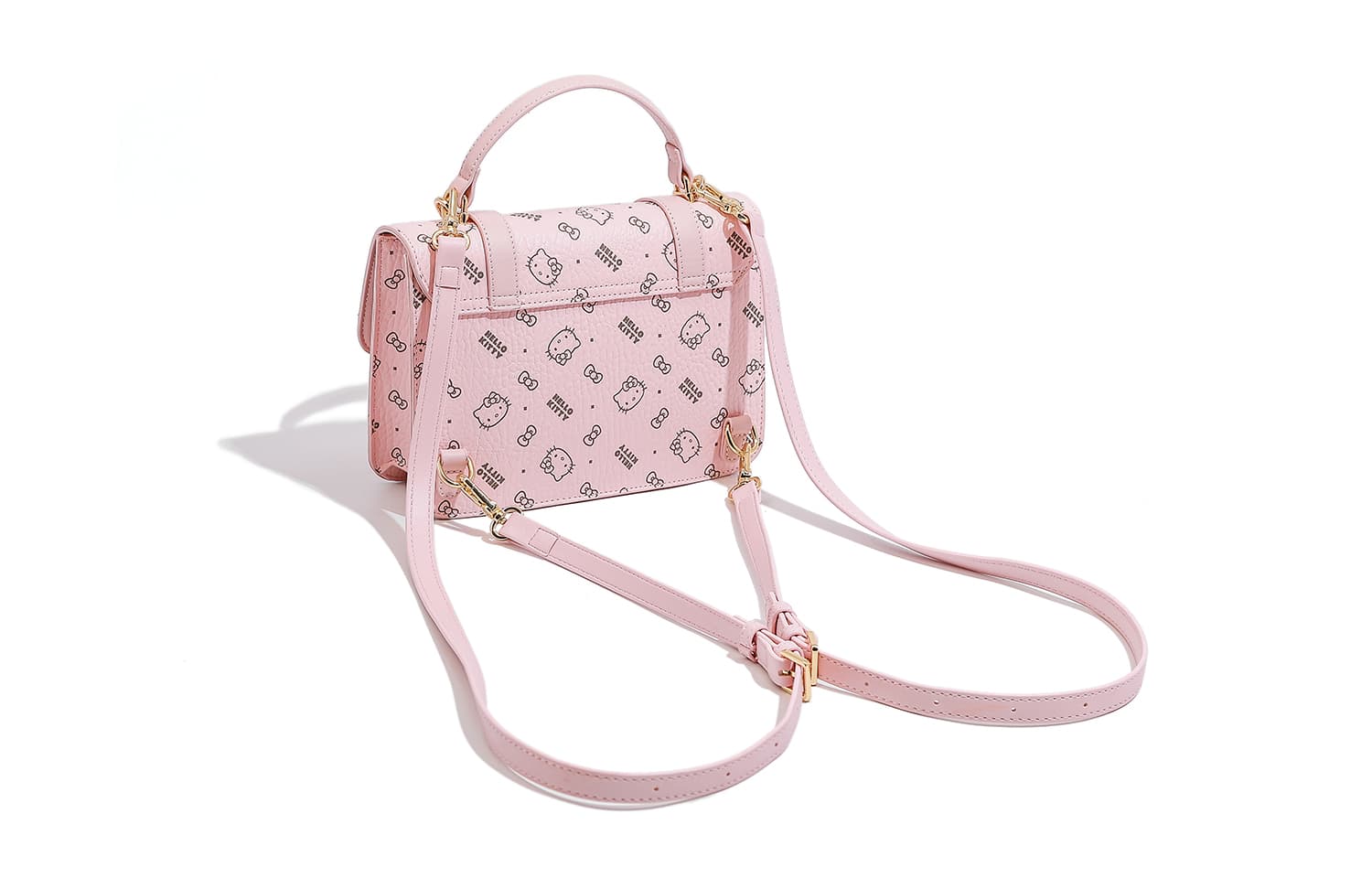 Рюкзак Sanrio MESUCA Mescas Hello Kitty Коллаборация PU (полиуретан) Рюкзак Стандартный Женский Розовый - изображение 2