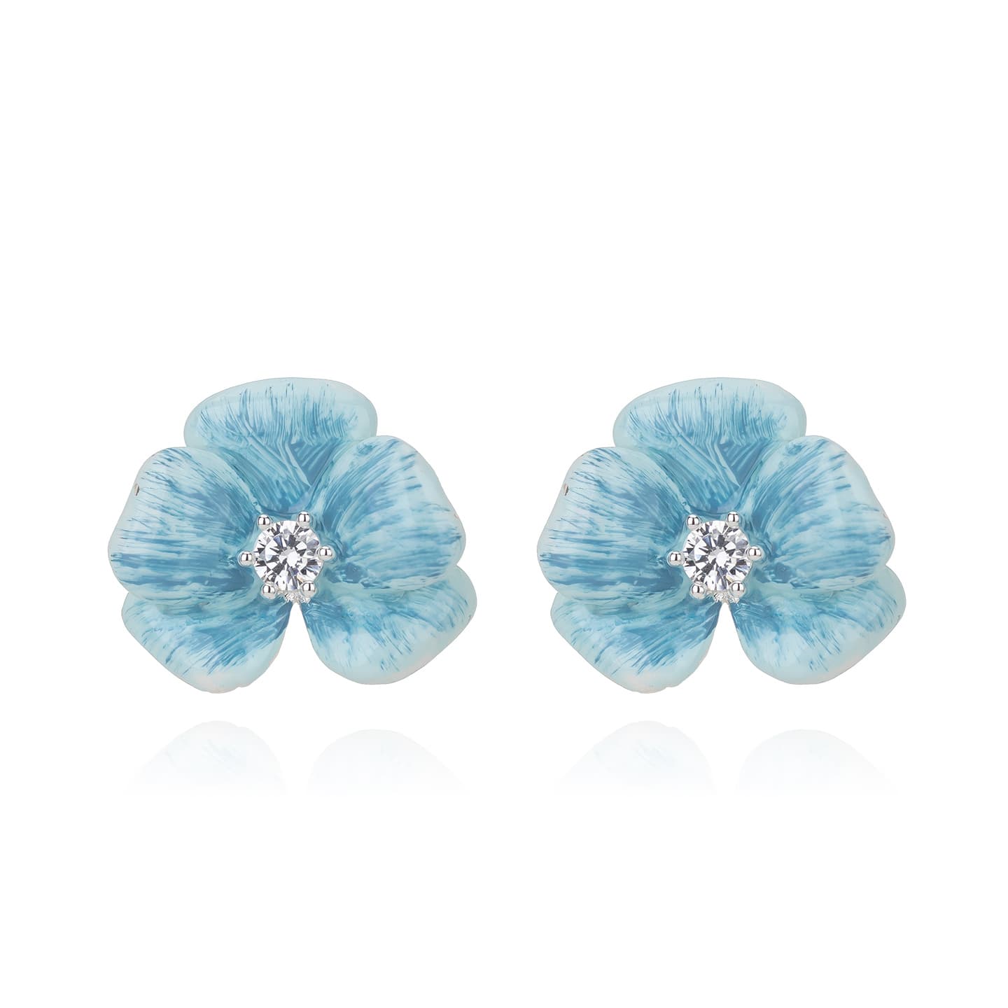 Серьги Серьги-гвоздики из серебра 925 пробы с серебряной иглой QLADY для женщин - изображение 1