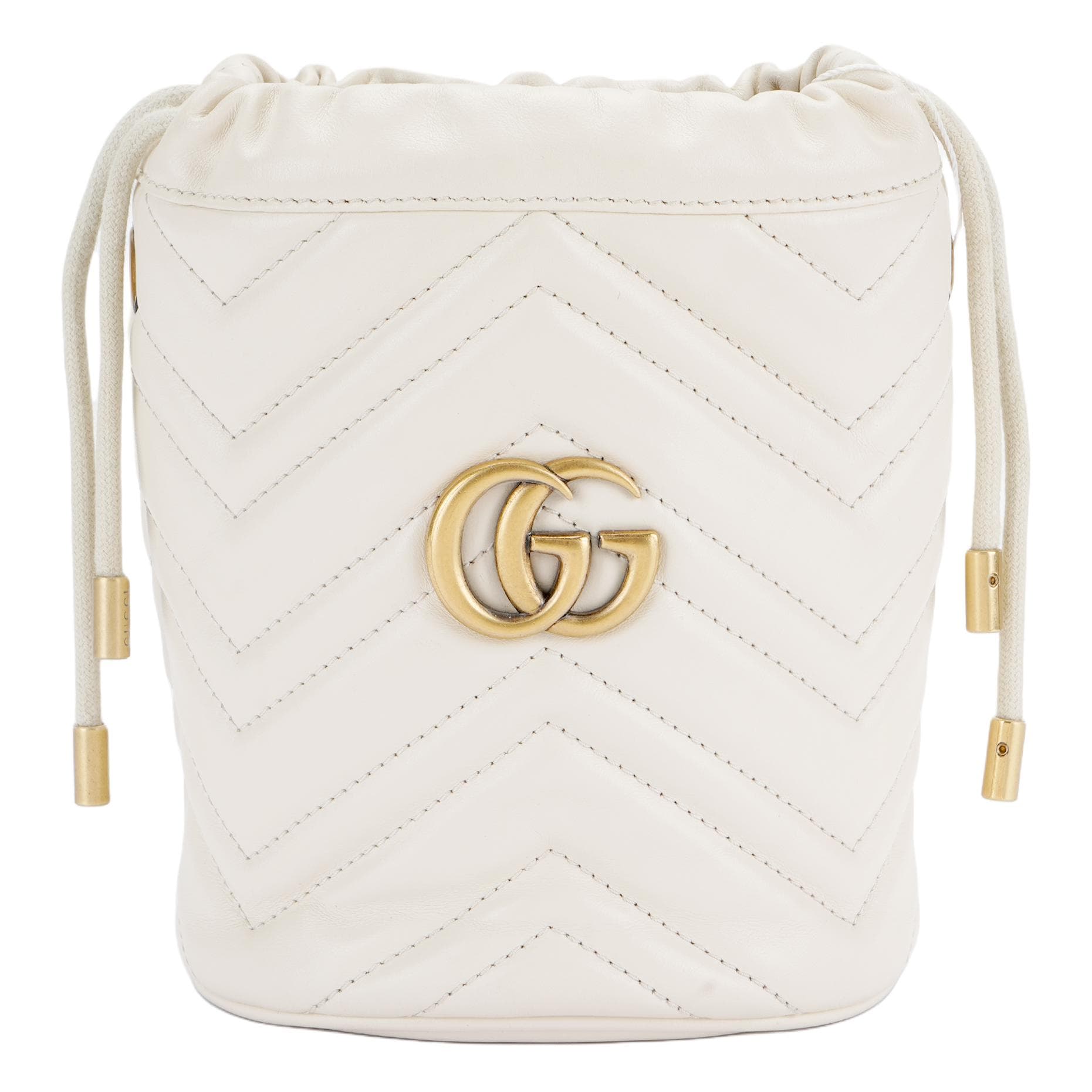 Сумка Gucci GG Marmont Mini Bucket Bag White - изображение 1