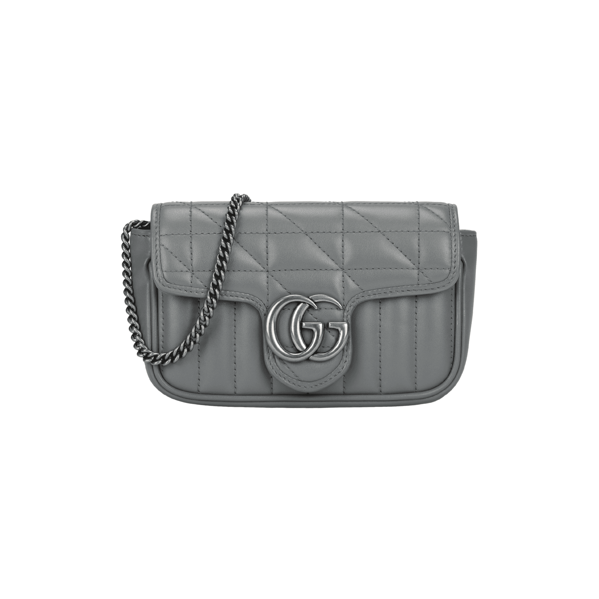 Сумка через плечо Gucci Marmont Super Mini Grey - изображение 1