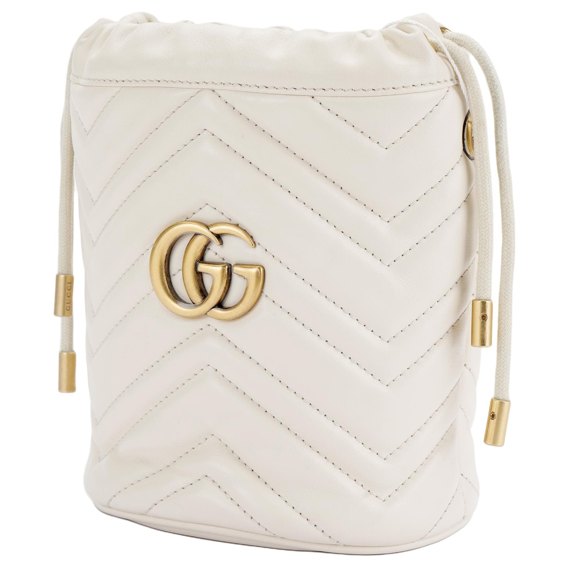 Сумка Gucci GG Marmont Mini Bucket Bag White - изображение 2