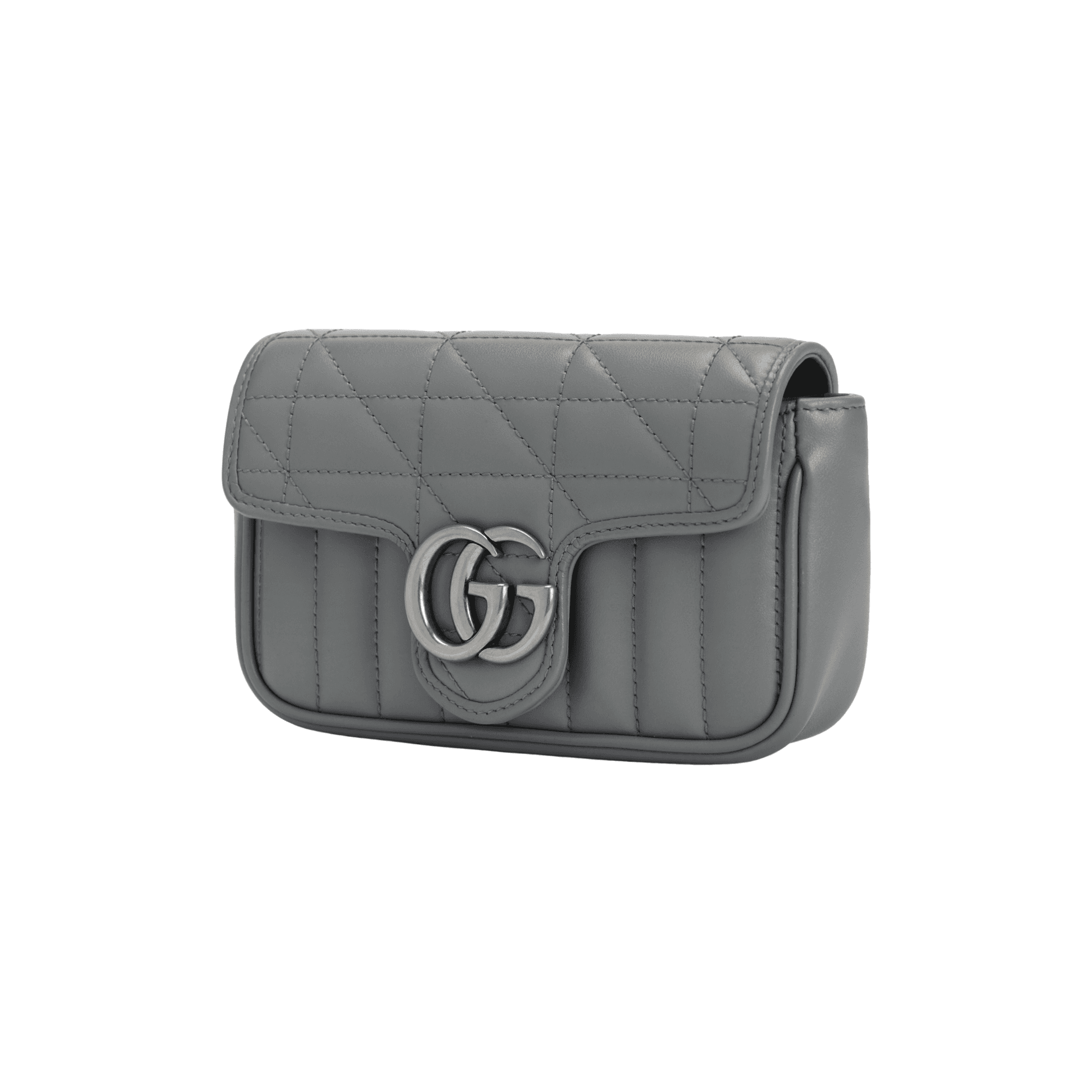 Сумка через плечо Gucci Marmont Super Mini Grey - изображение 2