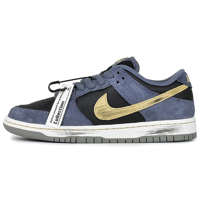 Кроссовки Nike Dunk SB Blue Gold Dream — фото 2