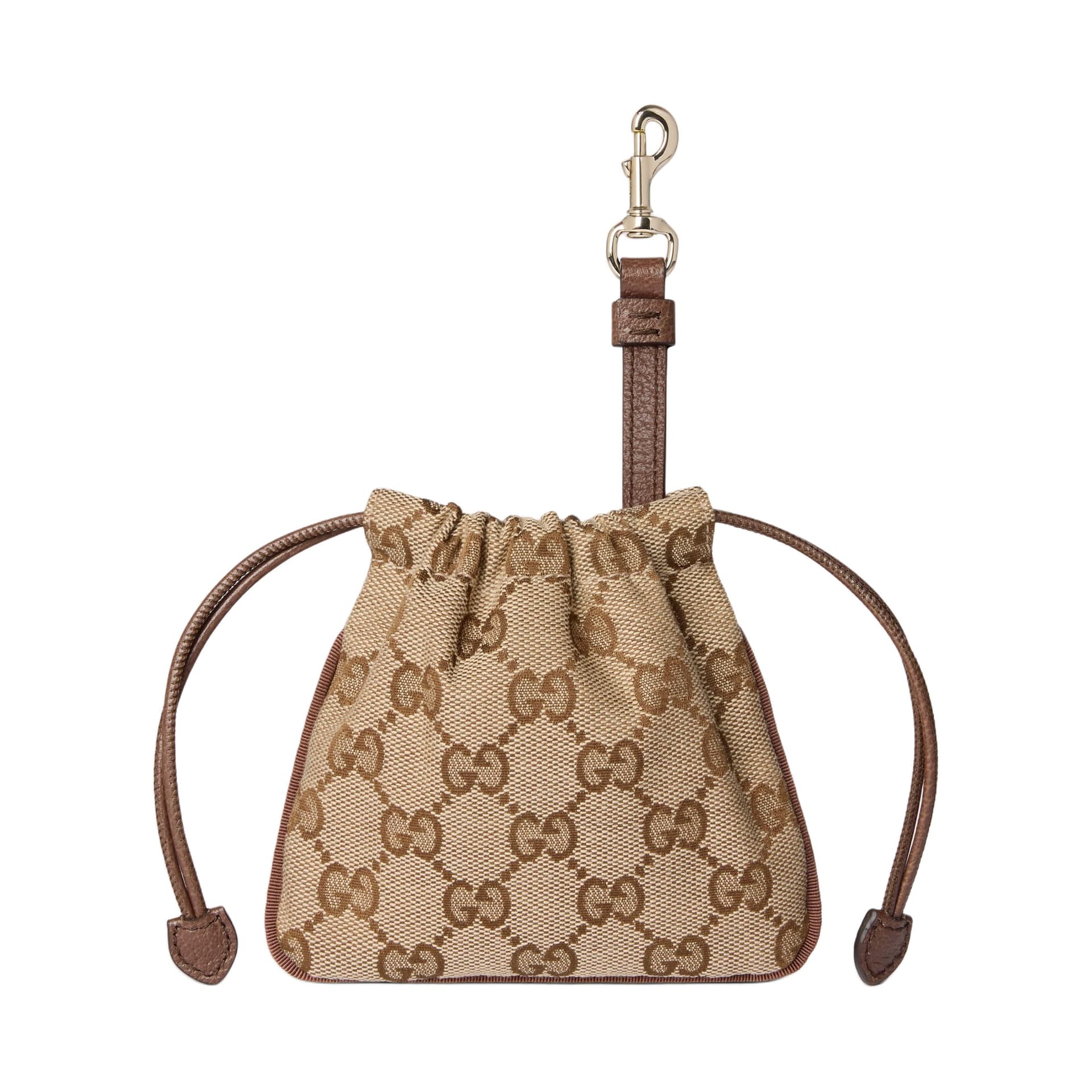 Портмоне GUCCI GG Canvas Украшение Монета Кошелек Нано Женский Бежевый и Темно-Коричневый - изображение 3