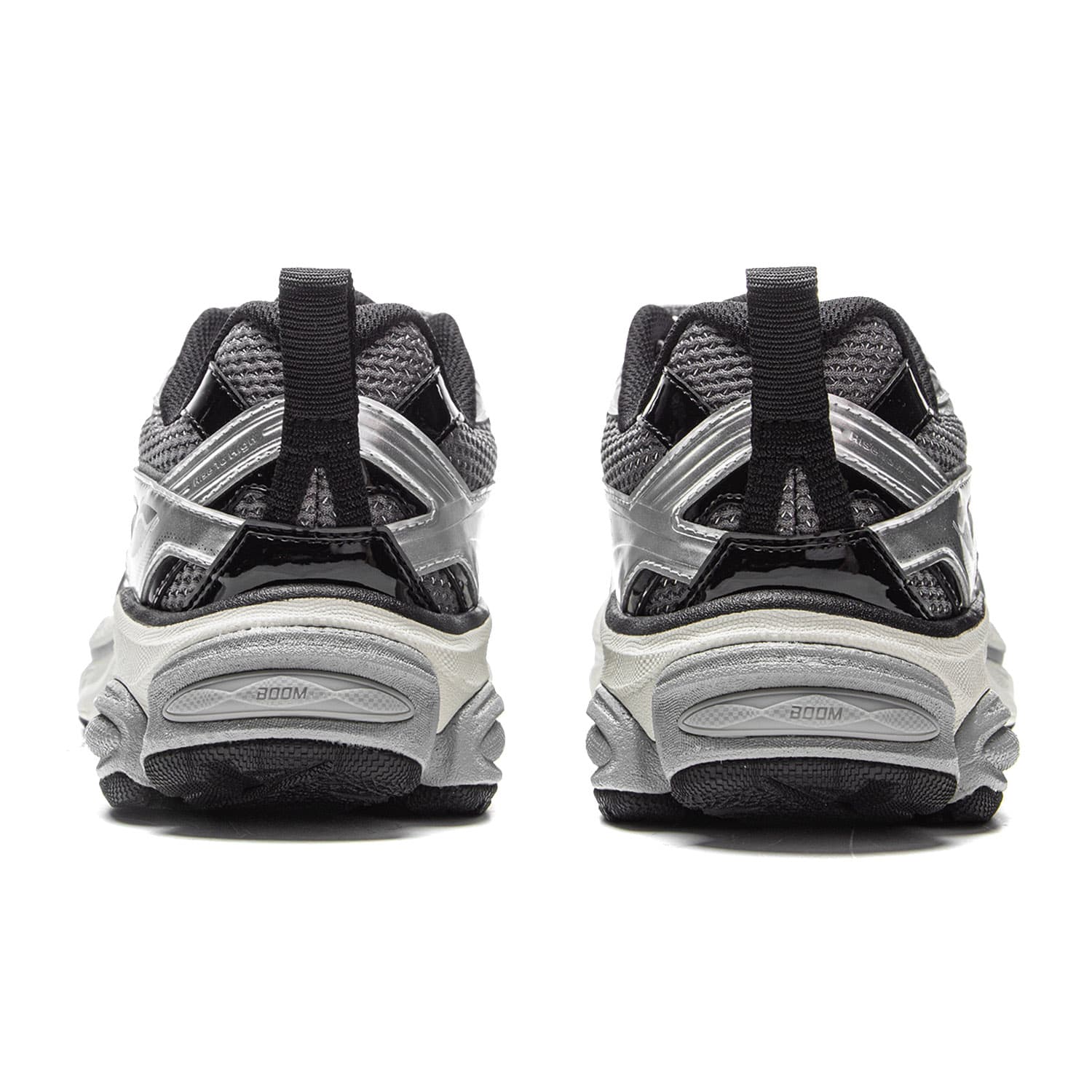 Кроссовки для бега Li-Ning Boom Retro Y2K Обувь на платформе Увеличение роста Модный Универсальный Повседневный Стабильная поддержка Искусственная кожа Текстиль Лоу-топы Городские кроссовки Мужской Серебристо-серый - изображение 6