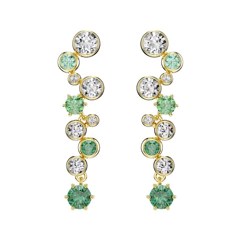 Серьги Серьги Swarovski с цирконием женские зеленые - изображение 1