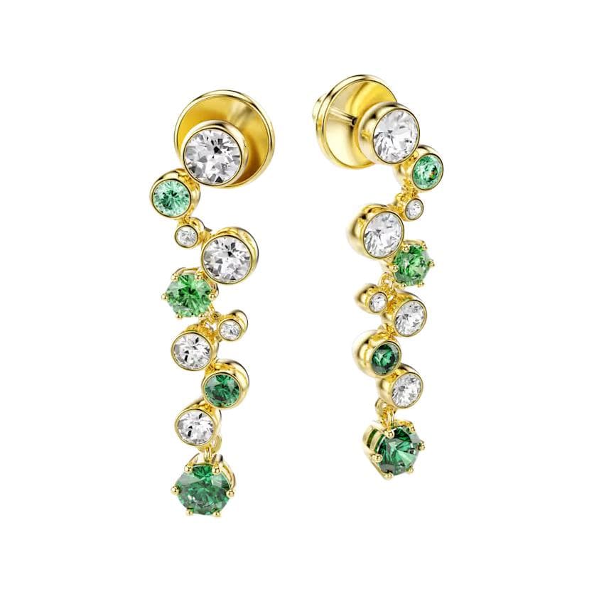 Серьги Серьги Swarovski с цирконием женские зеленые - изображение 2