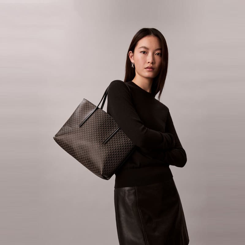 Мини-сумка Calvin Klein Покрытая ткань Сумка на плечо Большой Женские Космический черный - изображение 4