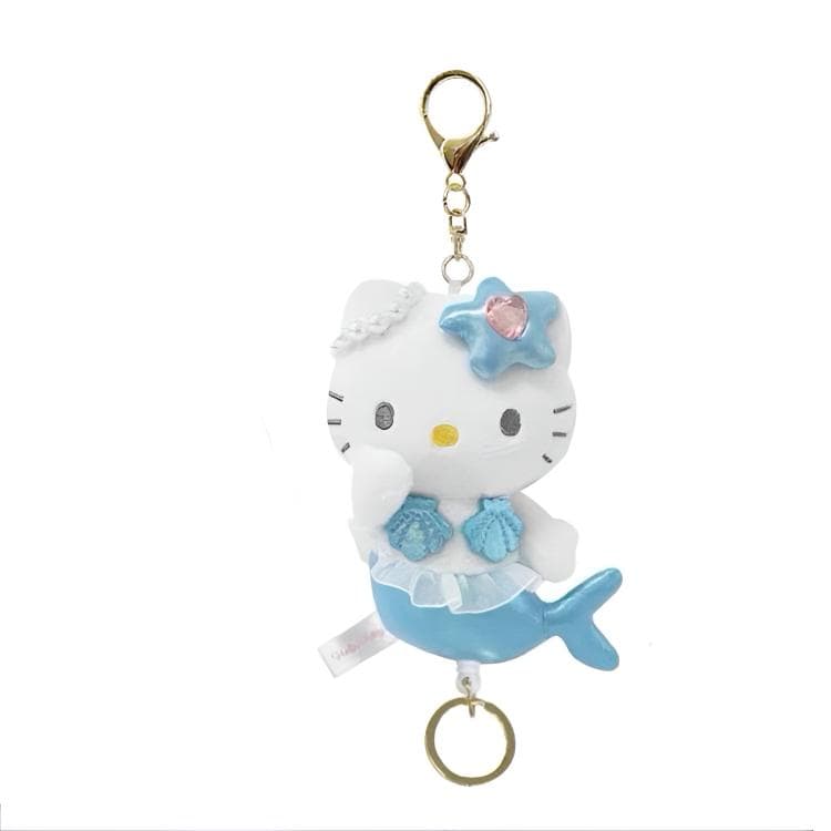 Sanrio Hello Kitty Длинноногая наследница Ангел Китти с выдвижной нижней заколкой коллекция русалка синие мягкие игрушки - изображение 1