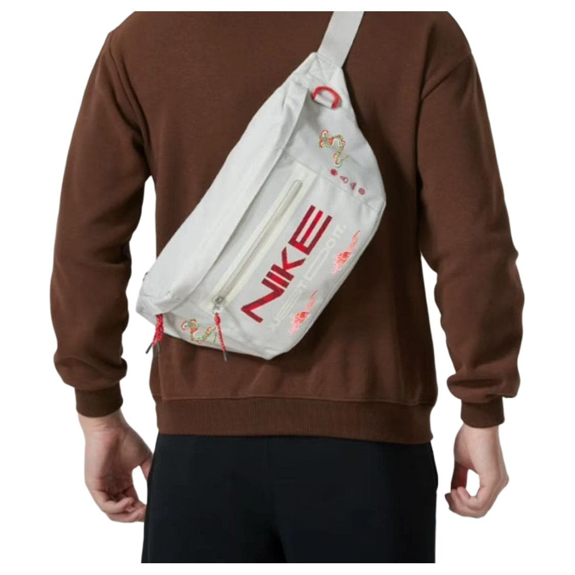 Поясная сумка Nike Custom Printed Waist Bag Beige - изображение 5