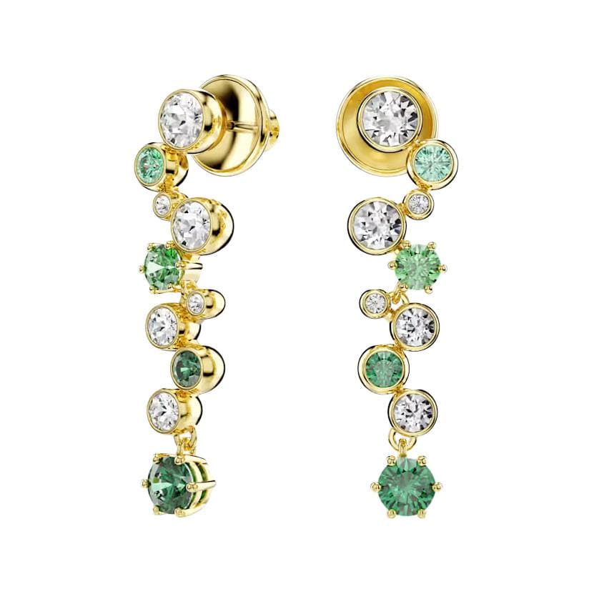 Серьги Серьги Swarovski с цирконием женские зеленые - изображение 3