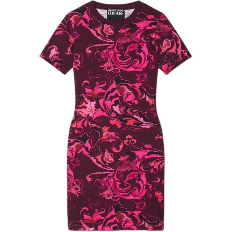 Платье Versace Jeans Couture SS25 Короткое платье с короткими рукавами облегающее женское - изображение 1