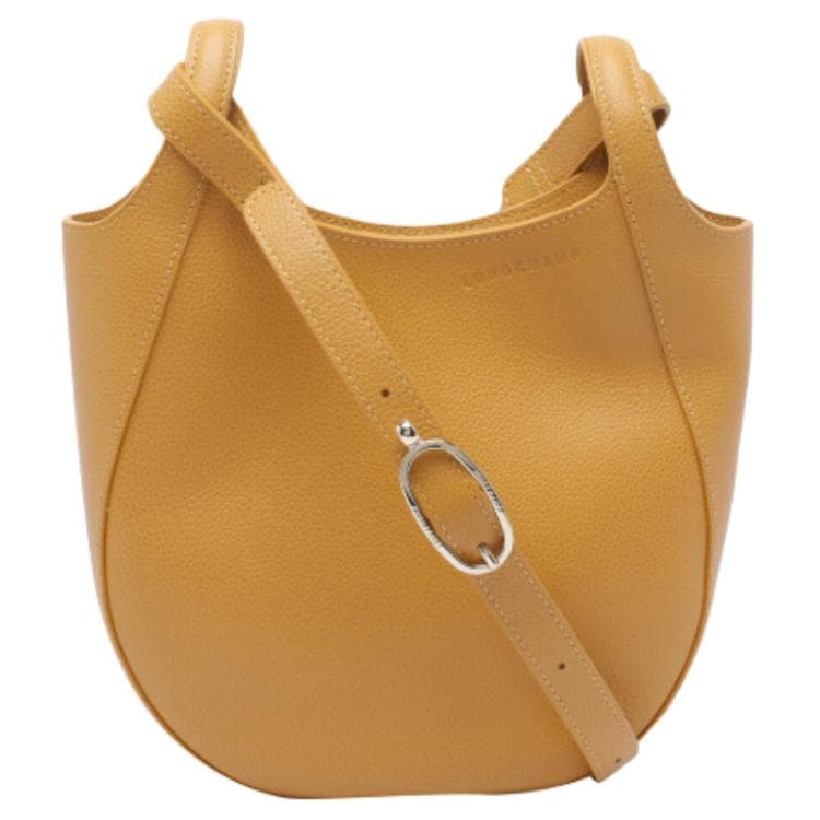 Сумка LONGCHAMP Le Foulonné Коровья кожа Сумка через плечо Сумка Маленькая Женская Желтая - изображение 1