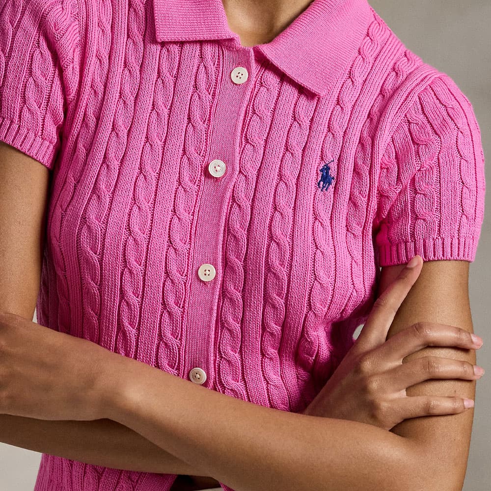 Кофта Polo Ralph Lauren Трикотаж Облегающий Женский Розовый - изображение 2