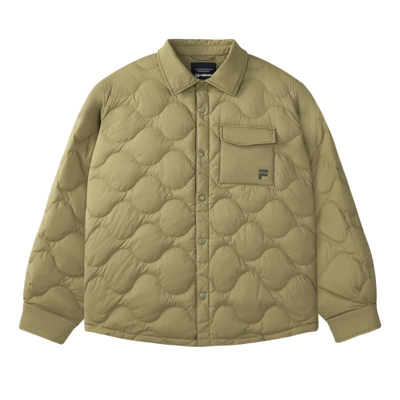 Зимняя куртка FILA FUSION FOB Пуховик Унисекс Ранний Осенний Зеленый - изображение 1