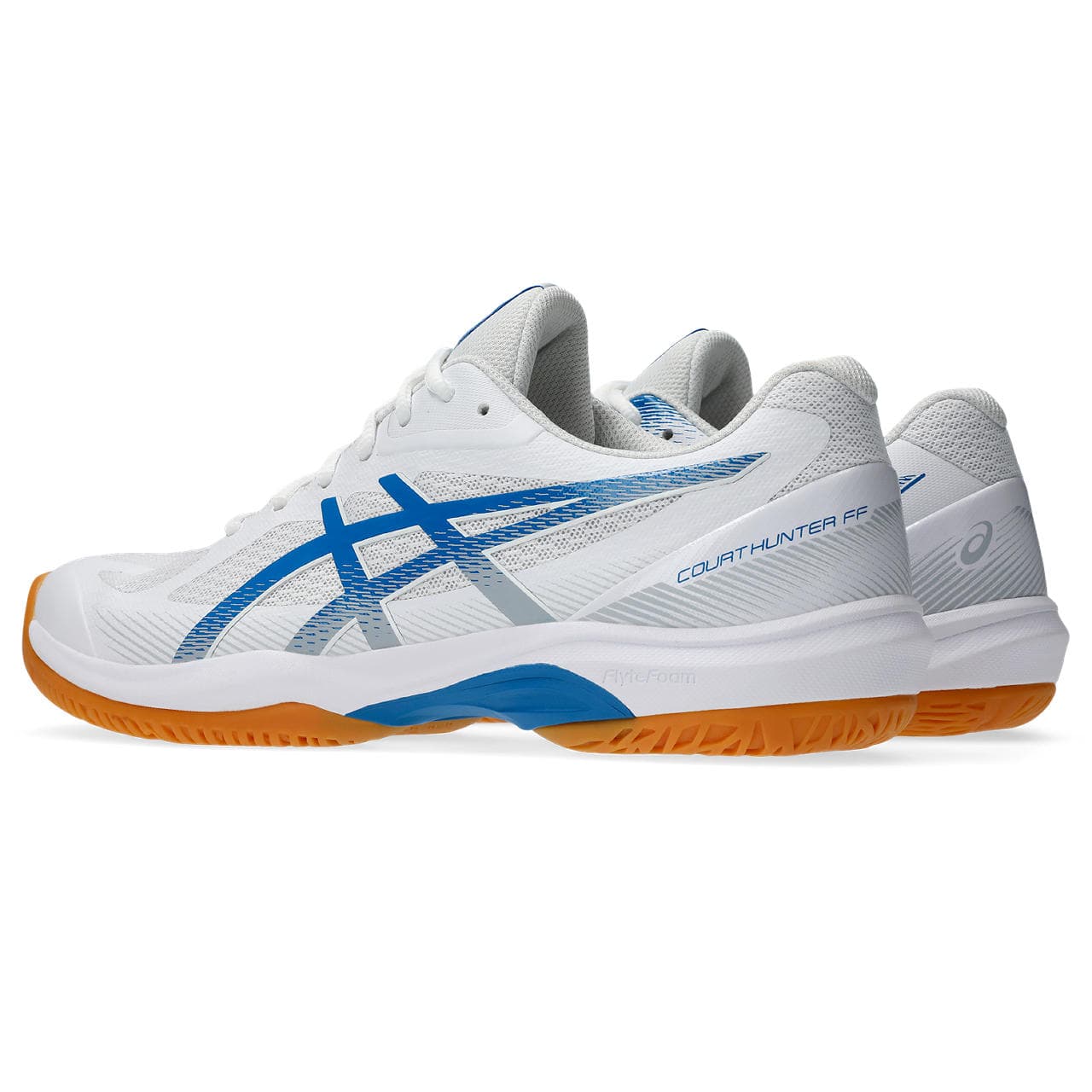 Кроссовки для бадминтона ASICS COURT HUNTER FF Дышащие Кроссовки для Бадминтона Мужские Белые Синие - изображение 4
